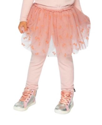 Toddler Girl(2T-5T) Leggings with Integrated Tulle Skirt