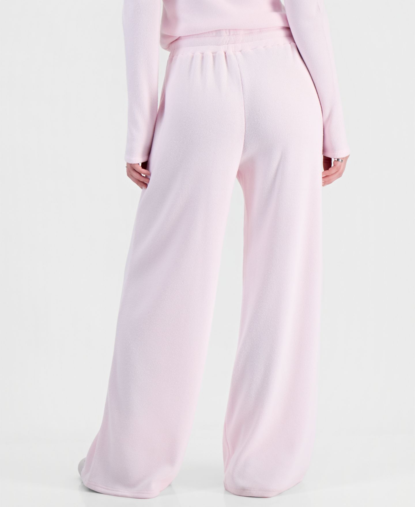 Женские брюки Madden Girl Juniors' Wide Wide-Leg Cozy Waffle Knit, цвет: Ballet Slipper — фото 2