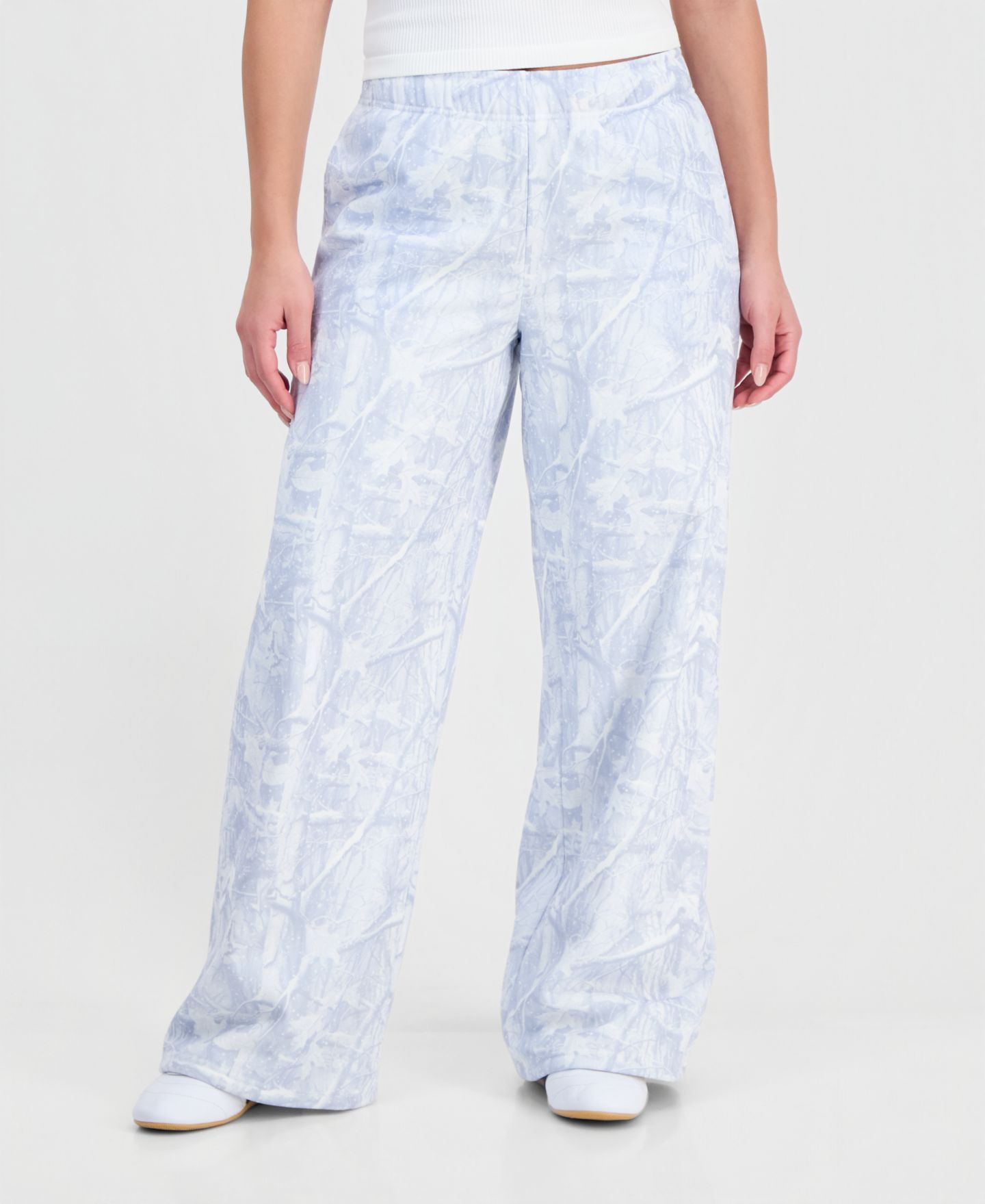 Женские брюки Ultra Flirt Juniors' Faux Fur Lined Wide Leg, цвет: Синий — фото 1