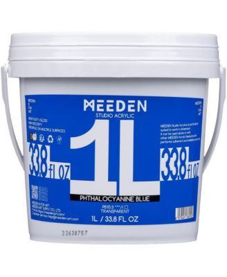 Phthalocyanine Blue Acrylic Paint, Heavy Body, Gloss Finish, Extra-Large 1 L /33.8 oz Rich Pigments