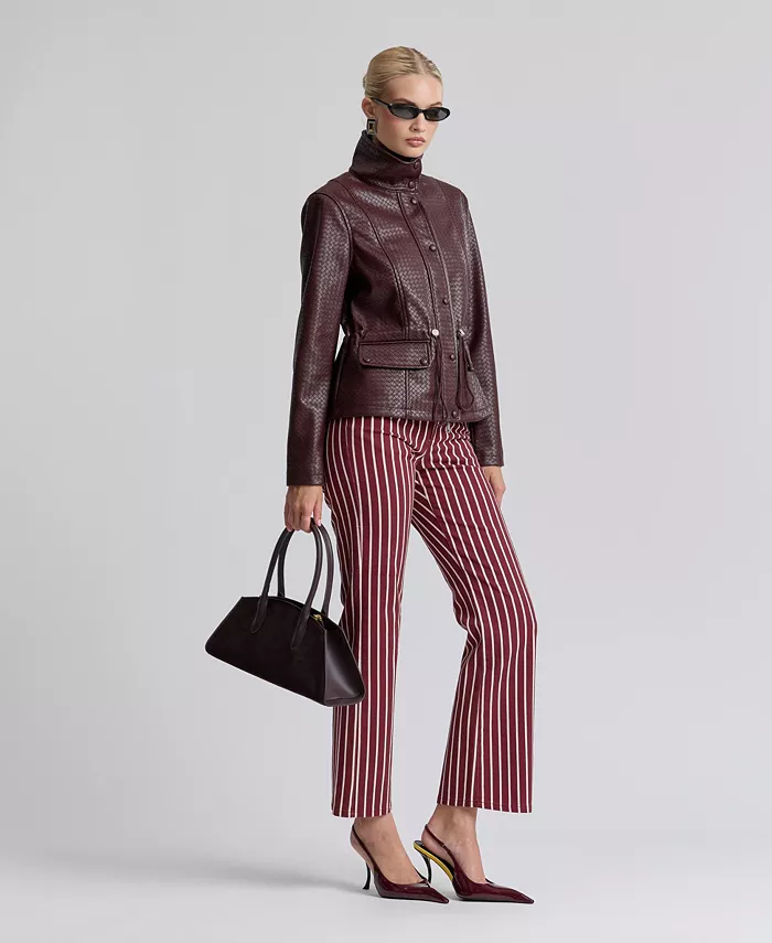Women's Textured Mock-Neck Jacket - thumbnail 7