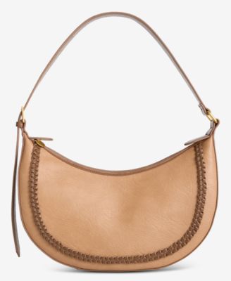 Braided-Edge Crescent Bag