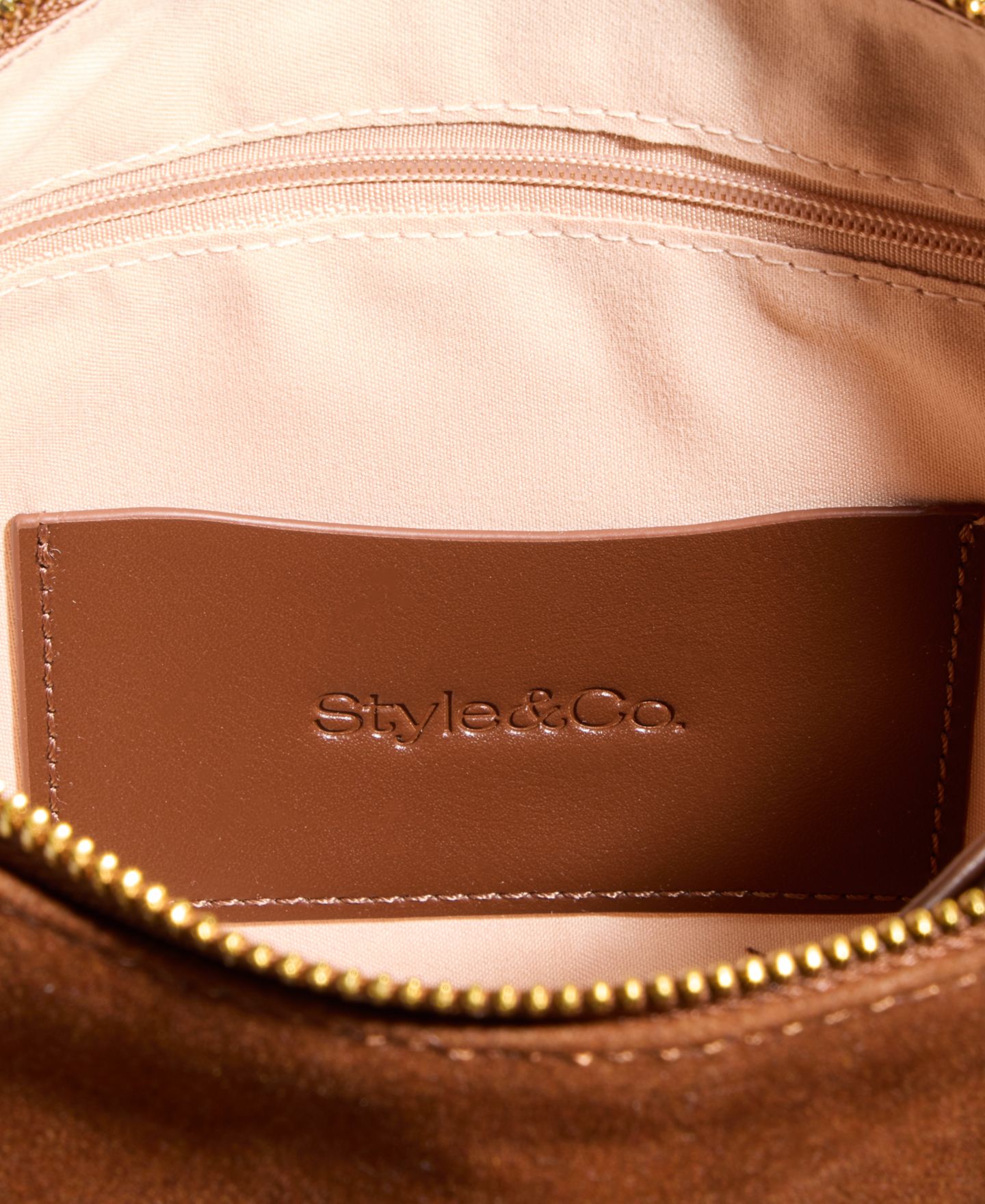 Женская сумка Style & Co Floral Embroidered Double-Compartment Crossbody, цвет: Коричневый — фото 2