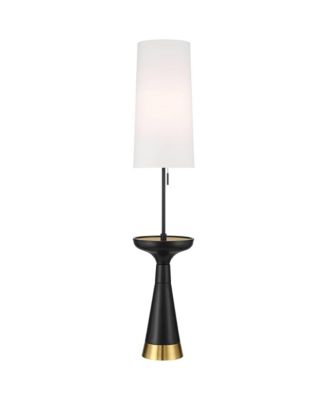 Otis Mid Century Modern 66" Tall Standing Floor Lamp Tray Table Pull Chain Metal Living Room House