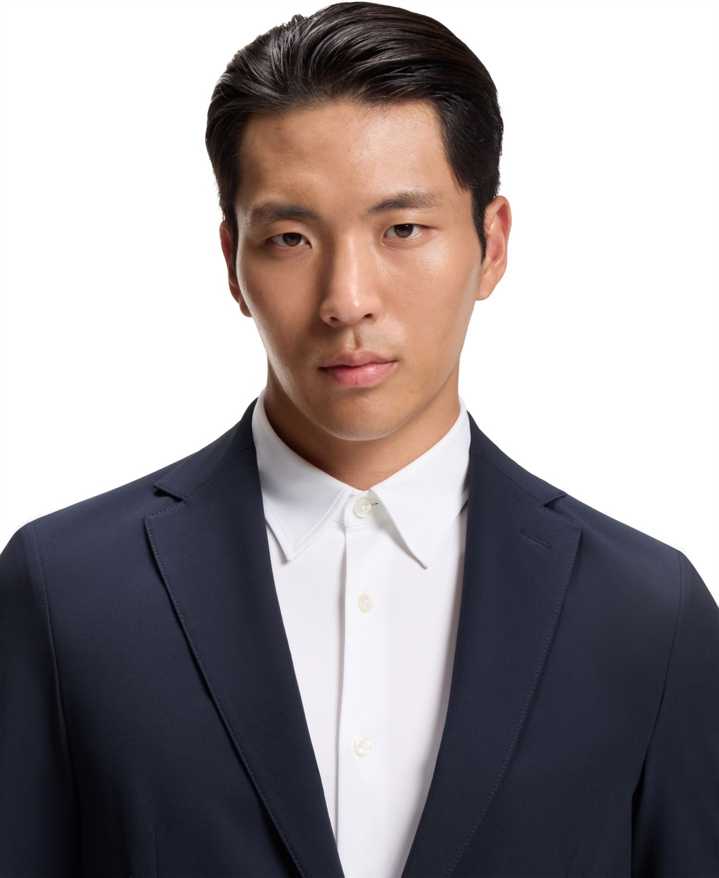 Мужской пиджак Hugo Boss BOSS by Performance Stretch Fabric Slim-Fit Blazer, цвет: Тёмный синий — фото 5