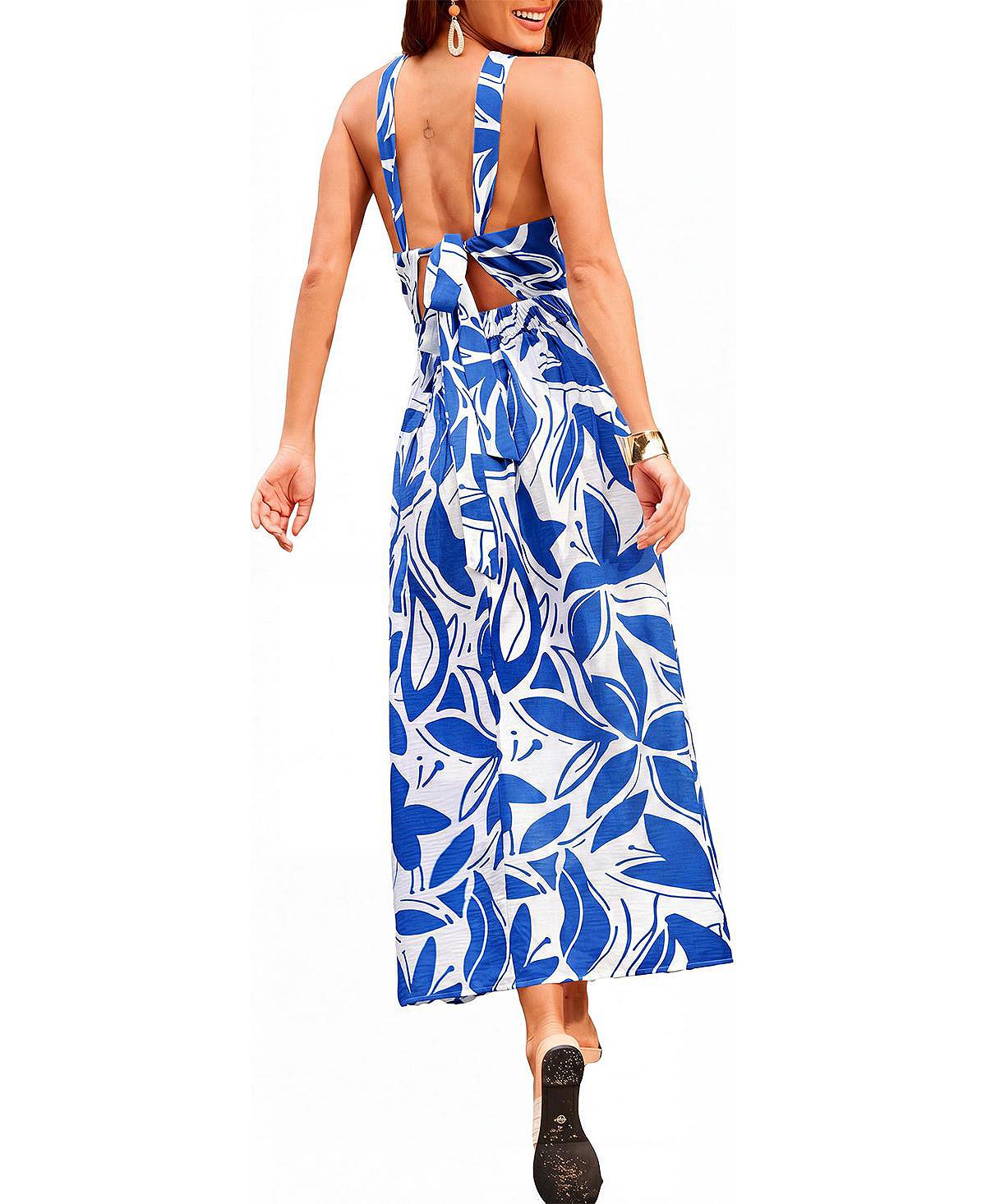Cupshe Women's Beach House Tropical Maxi Beach Dress view 3 — MAYCSS fashion products