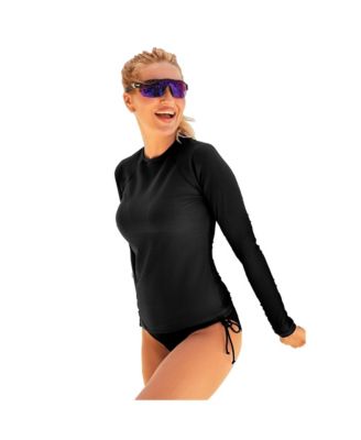 Women's Chlorine Resistant Quick-Dry Long Sleeve Swim Rash Guard