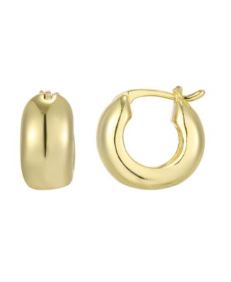 Gold Chubby Purse Hoop Earrings