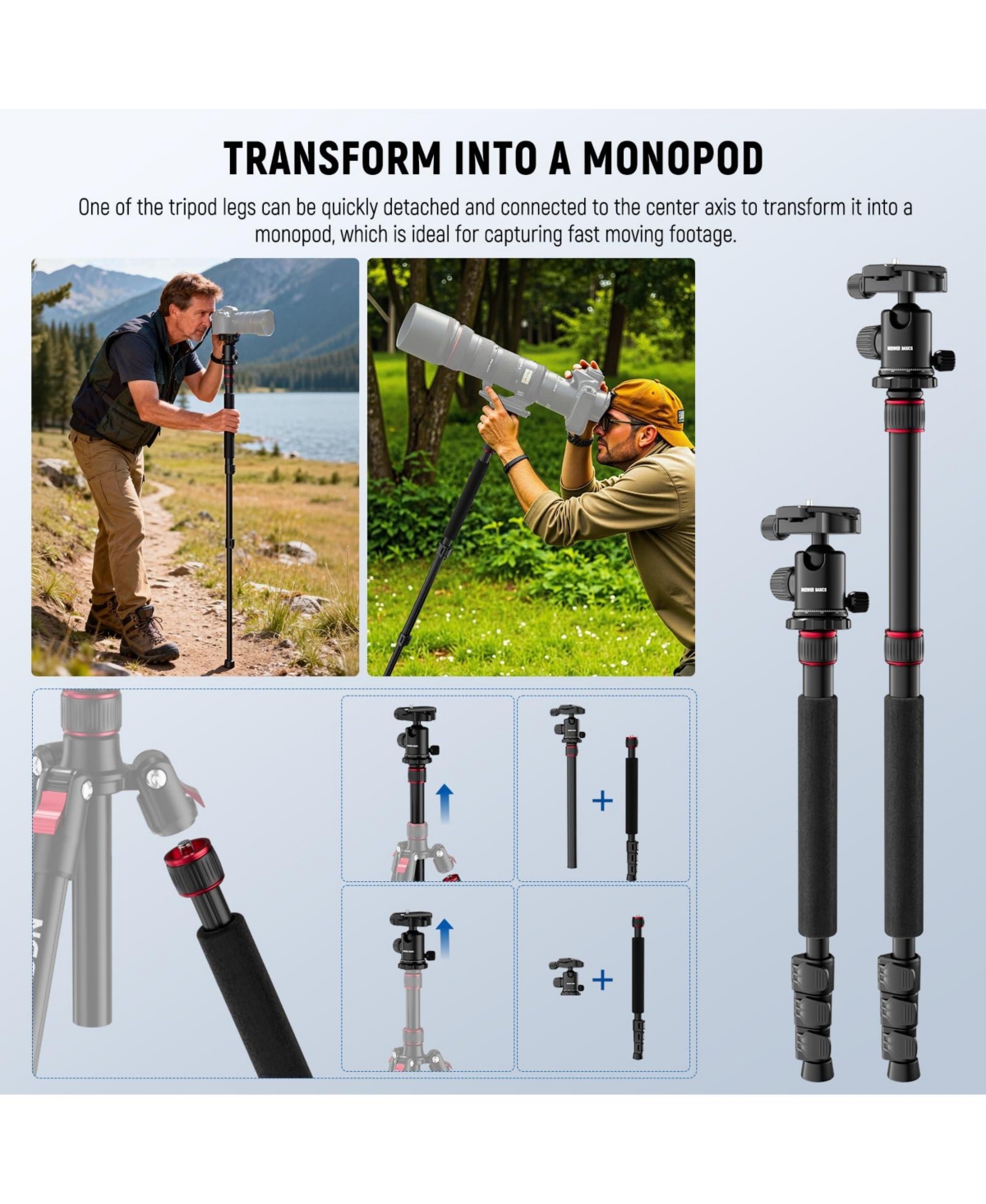 Neewer TP15 Camera Tripod for select iPhone models