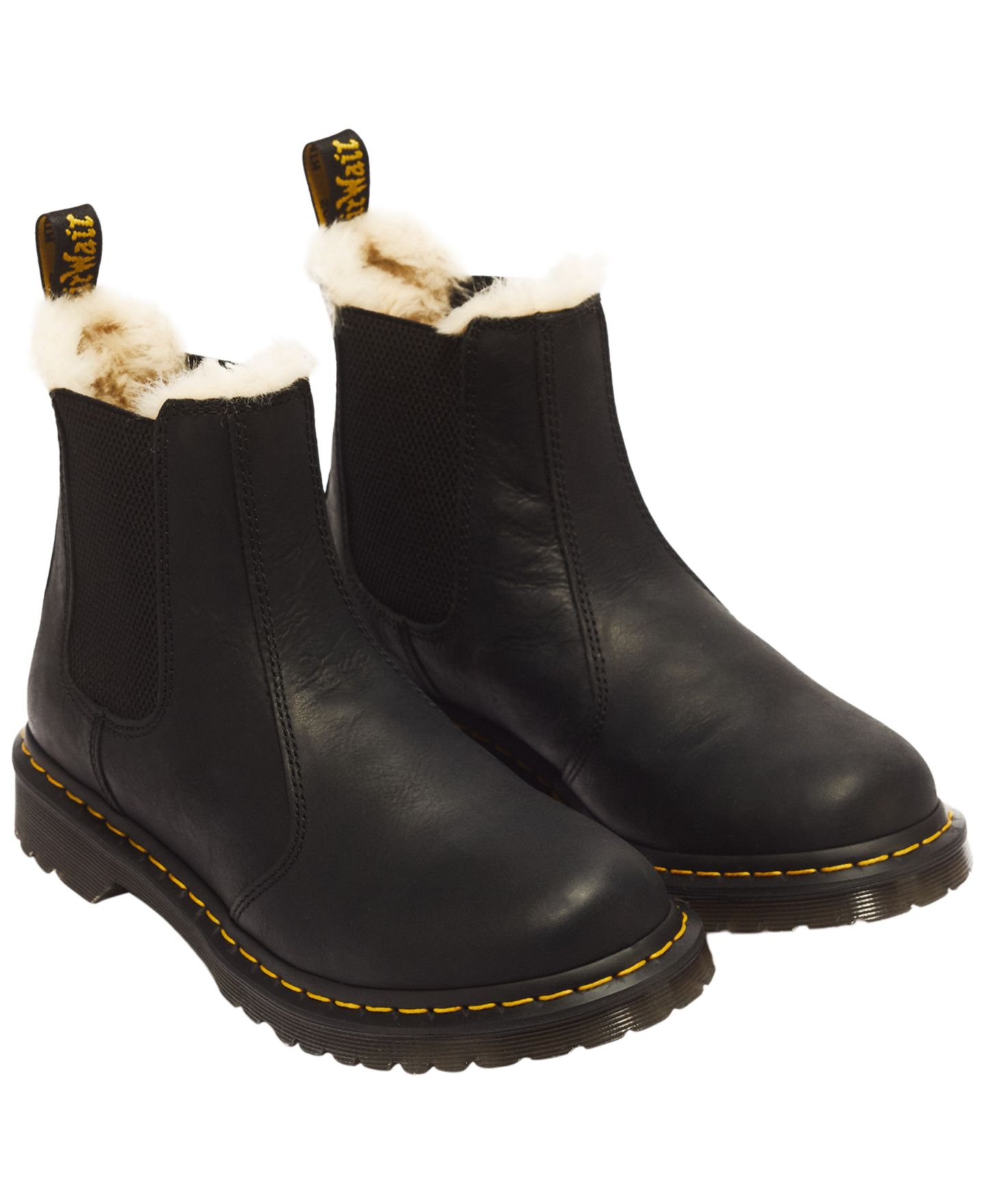 Женские ботинки Dr. Martens 2976 Leonore Wyoming Leather Pull-On Chelsea Booties, цвет: Чёрный — фото 5