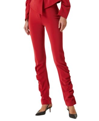 Women's Stretch Virgin Wool-Blend Draped Pants
