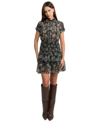 Women's Lindsey Collared Button-Front Mini Dress