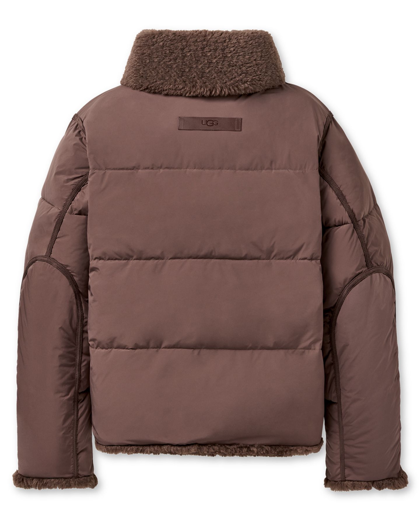 Женская куртка UGG® Wylda Oversized-Fit Shawl Collar Puffer, цвет: Кедровый — фото 4
