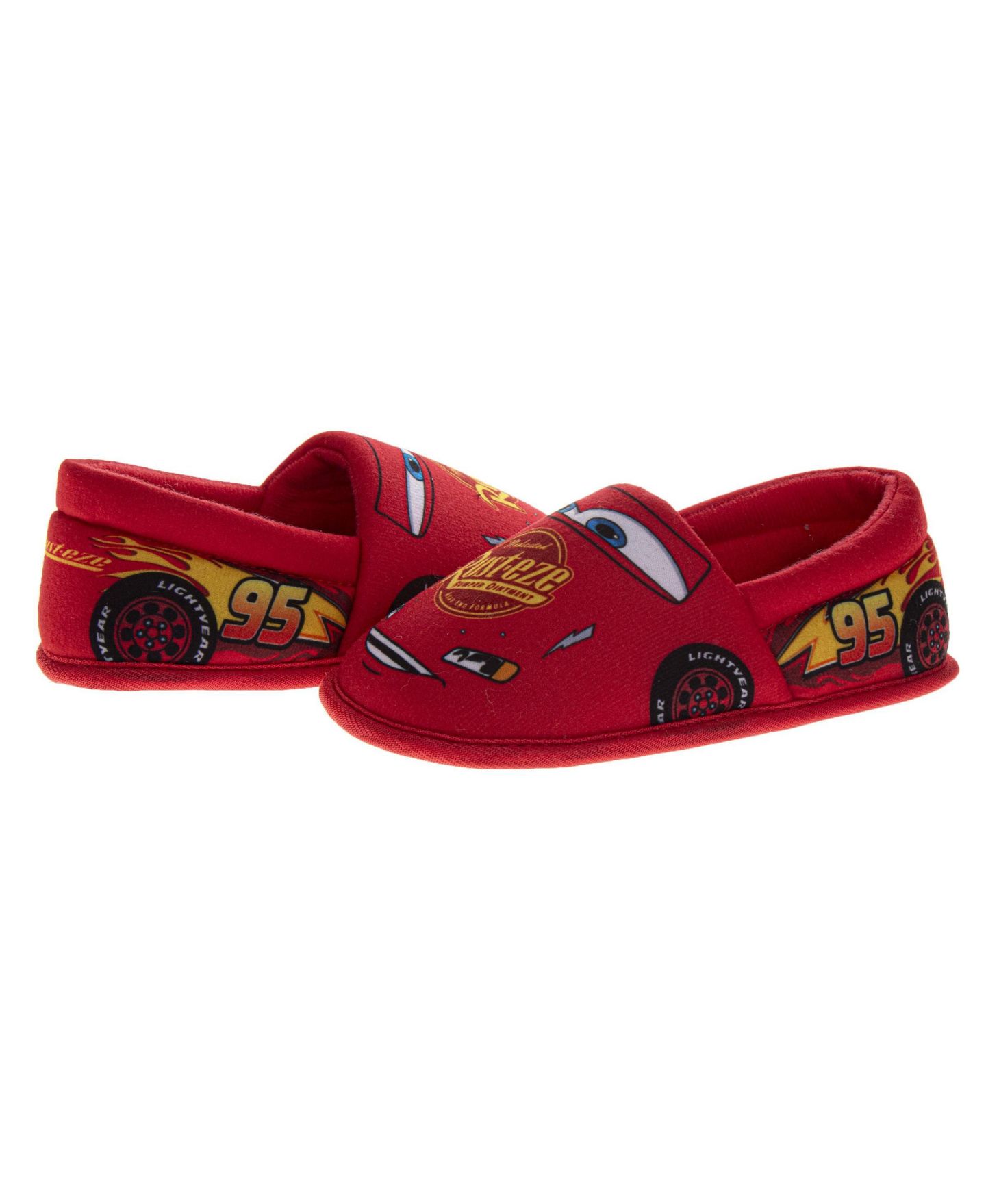 Детские домашние тапочки Disney Cars Lightning McQueen, плюшевые, 5-11 лет, цвет: Красный — фото 8