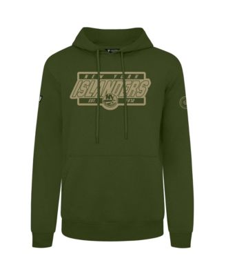 Men's Olive New York Islanders Podium Pullover Hoodie