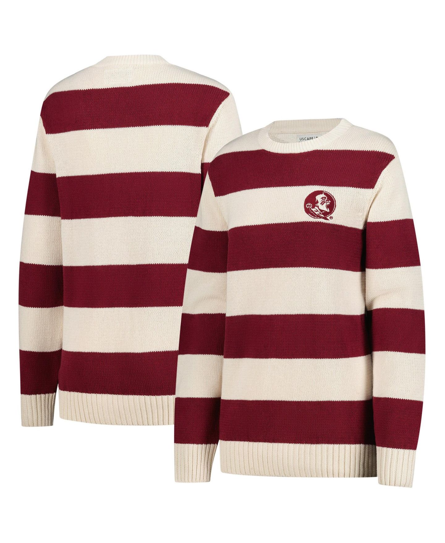 Мужской свитер Uscape Apparel and Cream Florida State Seminoles Renew Knit Stadium — фото 1