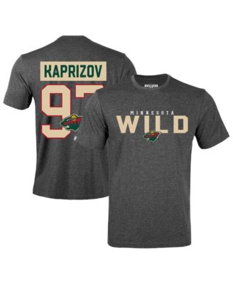 Men's Kirill Kaprizov Gray Minnesota Wild Richmond Name & Number T-Shirt
