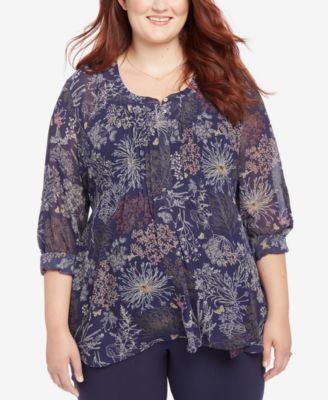 Motherhood Maternity - Maternity Plus Size Pleated Blouse