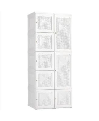 Portable Foldable Wardrobe - 6-Cube Space-Saving Closet with Hanging Rod