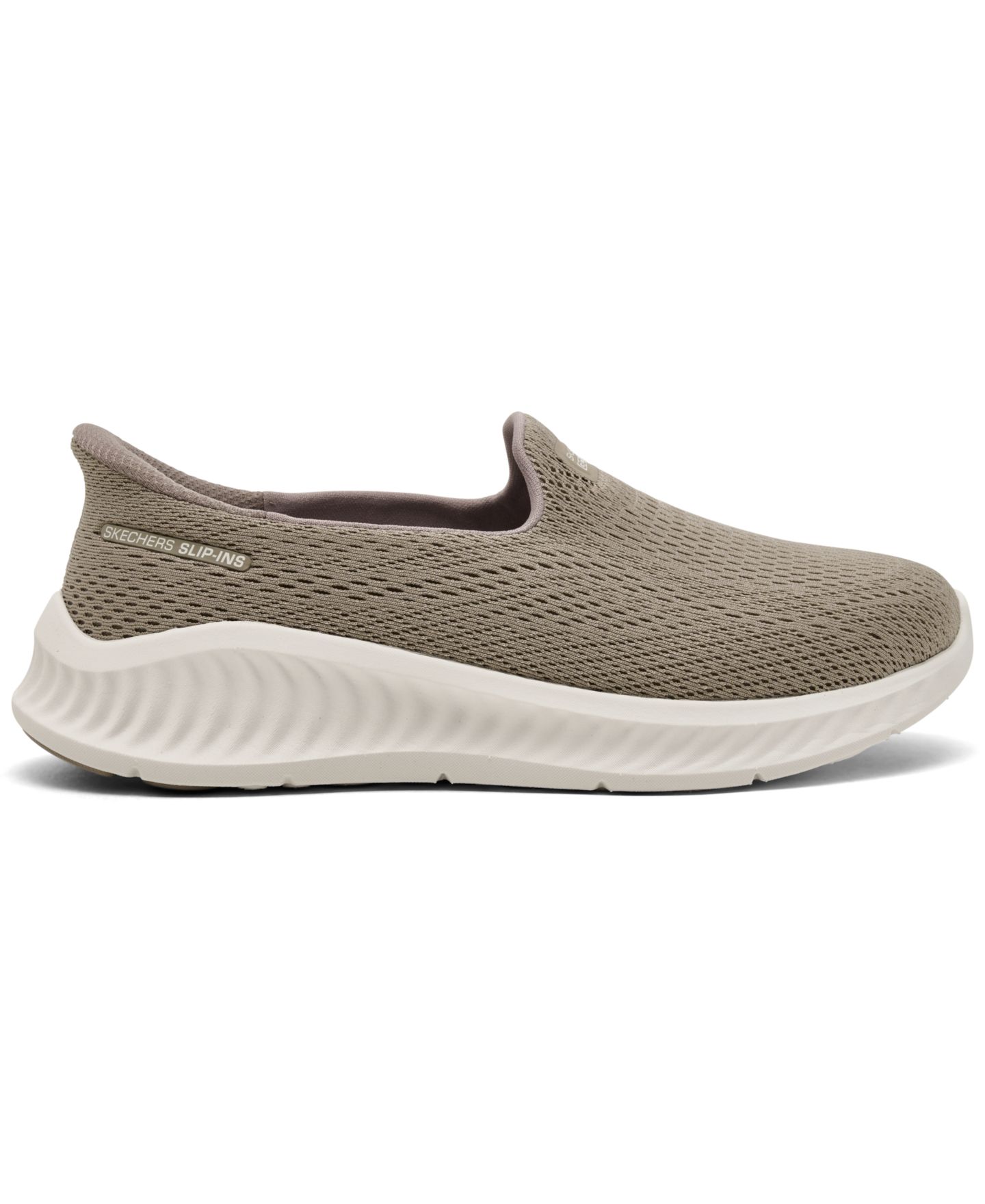 Женские кроссовки Skechers Slip-Ins: GO Walk Now - Ivy Wide Width Walking, цвет: Серо-коричневый — фото 2