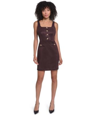 Women's Faux Suede Sheath Dress