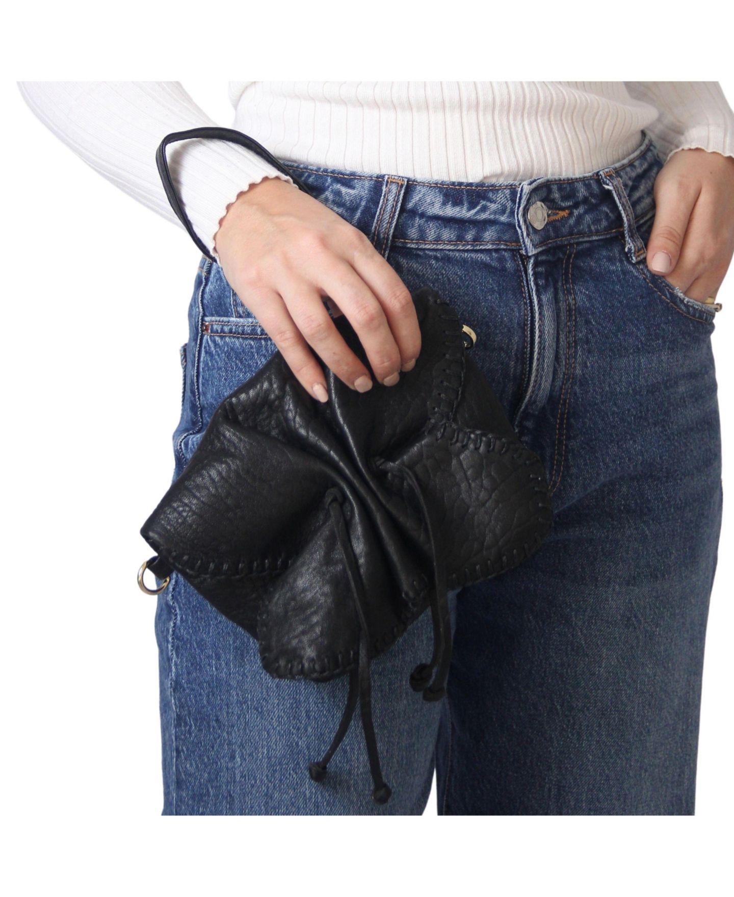 Сумка Carlos Falchi Mini Butterfly Lambskin Leather, цвет: Чёрный обсидиановый — фото 14