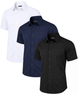 Men's Slim-Fit Point Collar Dress Shirt, 3-Pack