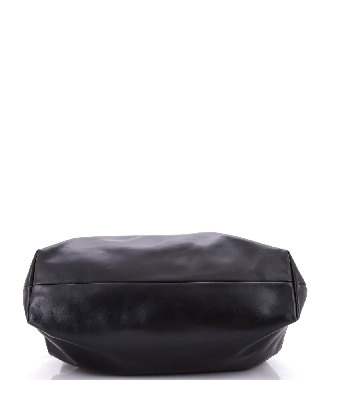 Pre-Owned Miu Miu Large Logo Embossed Tote Leather