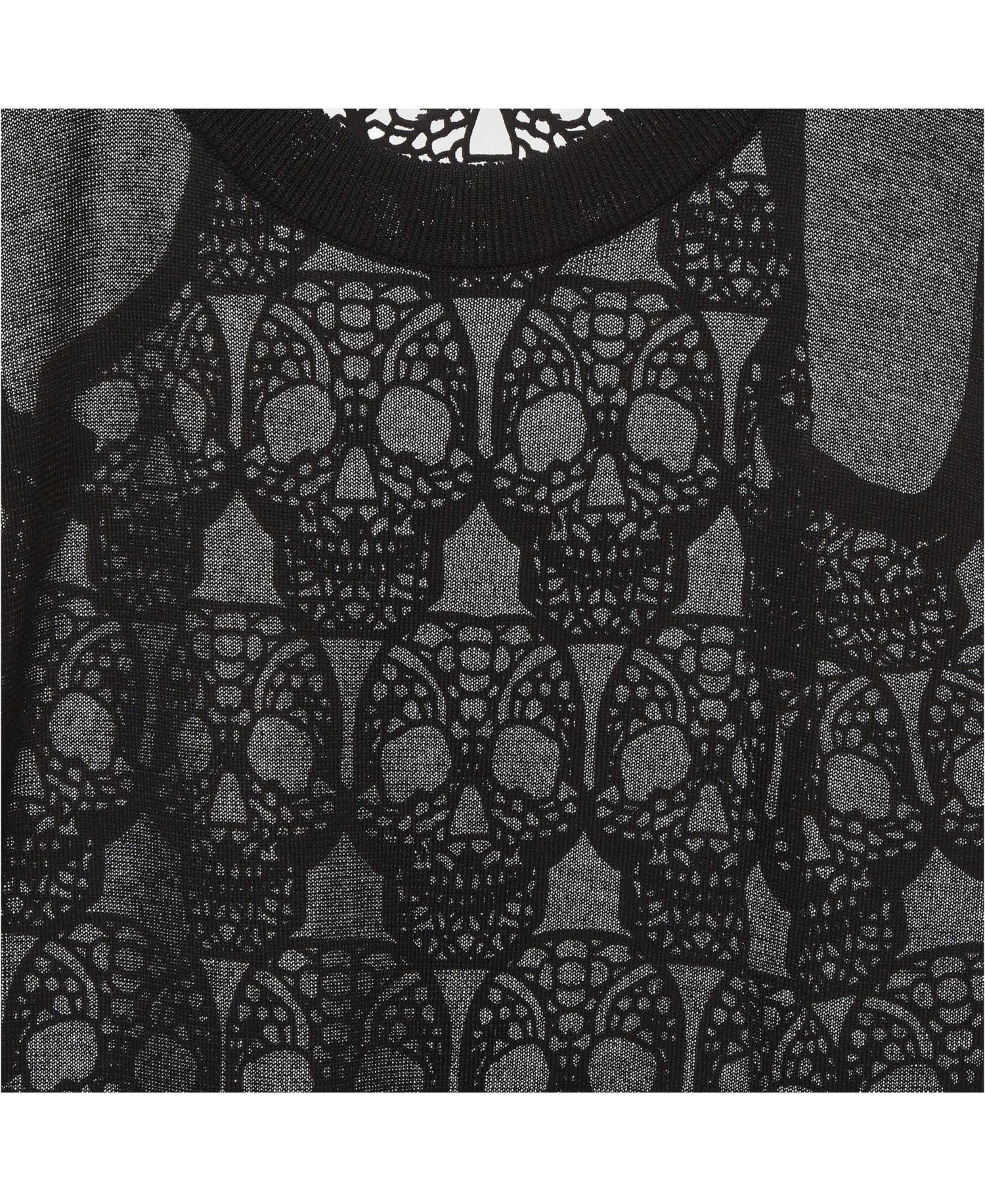 Women's Philipp Plein Sheer Skull Lace Tank Top