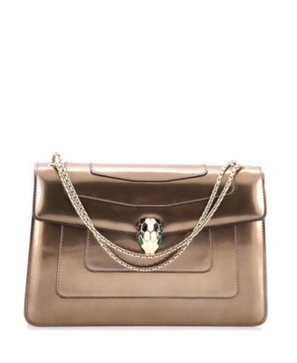 Medium Serpenti Forever Shoulder Bag Metallic Leather