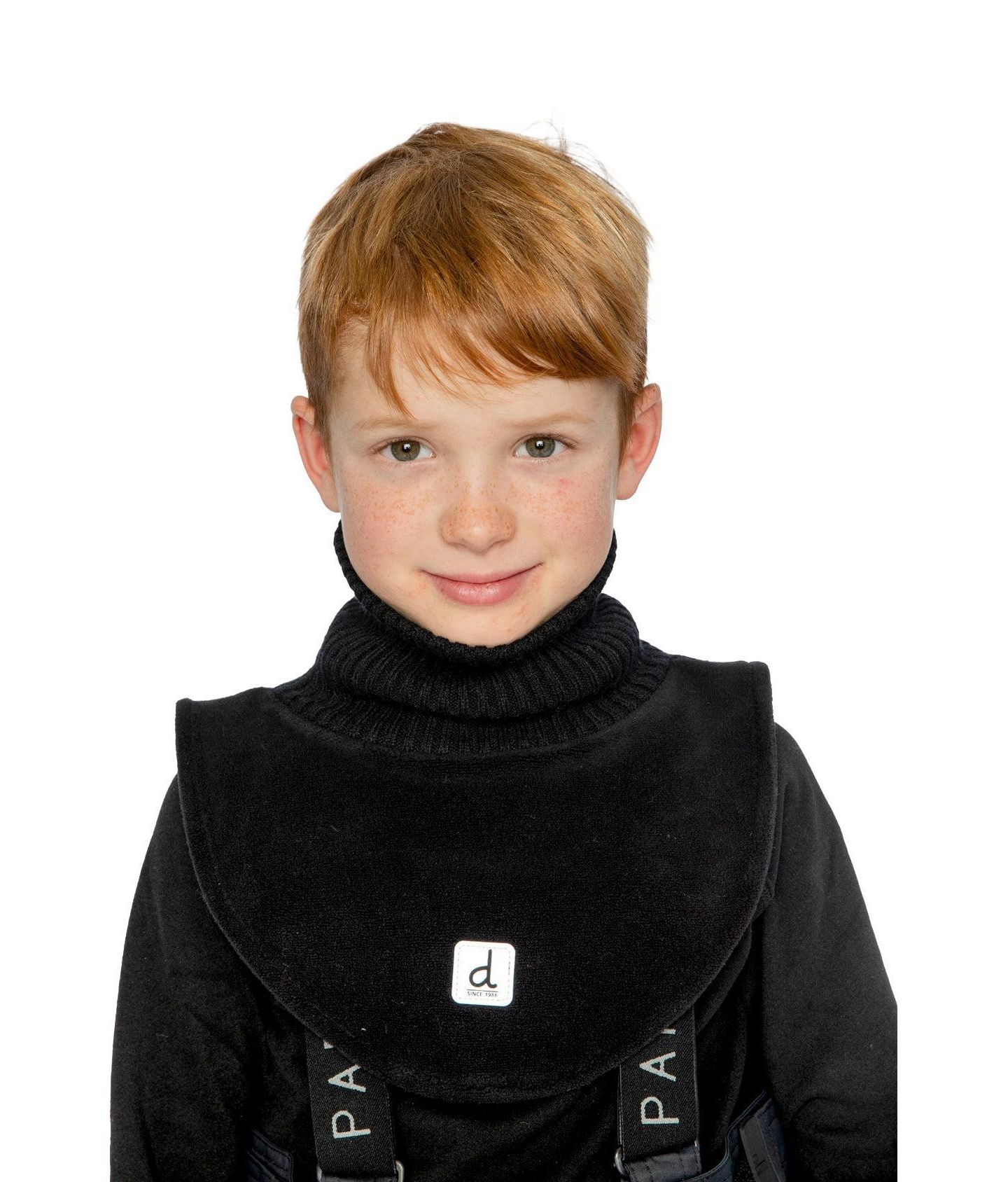 Deux par Deux Little and Big (5-14) Unisex Knit and Polar Turtle Neckwarmer, цвет: Чёрный — фото 2