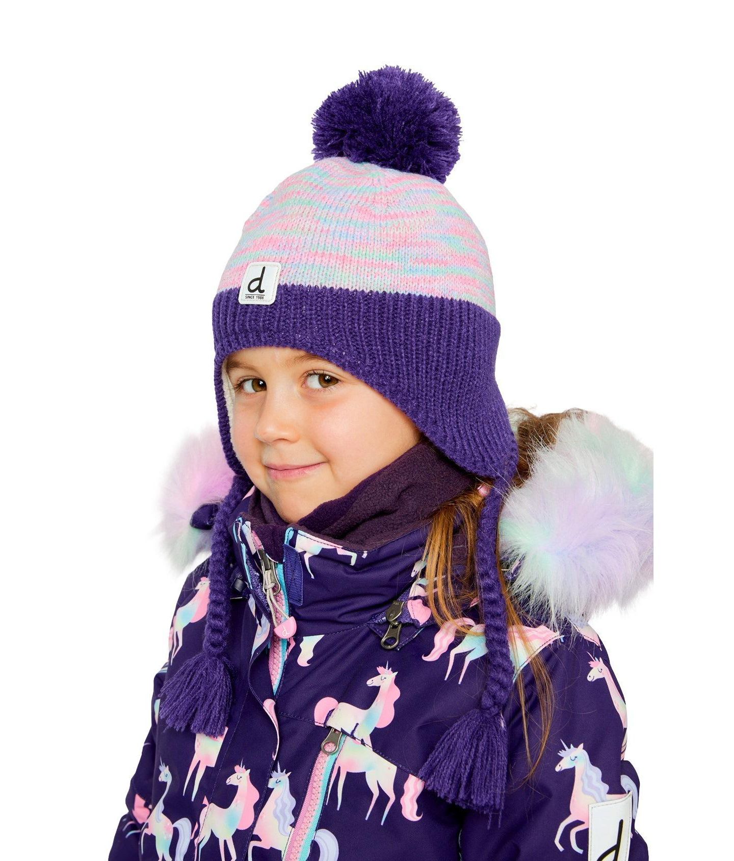 Шапка Deux par Deux Winter Peruvian Knit Hat для девочек, цвет: Разноцветный — фото 2