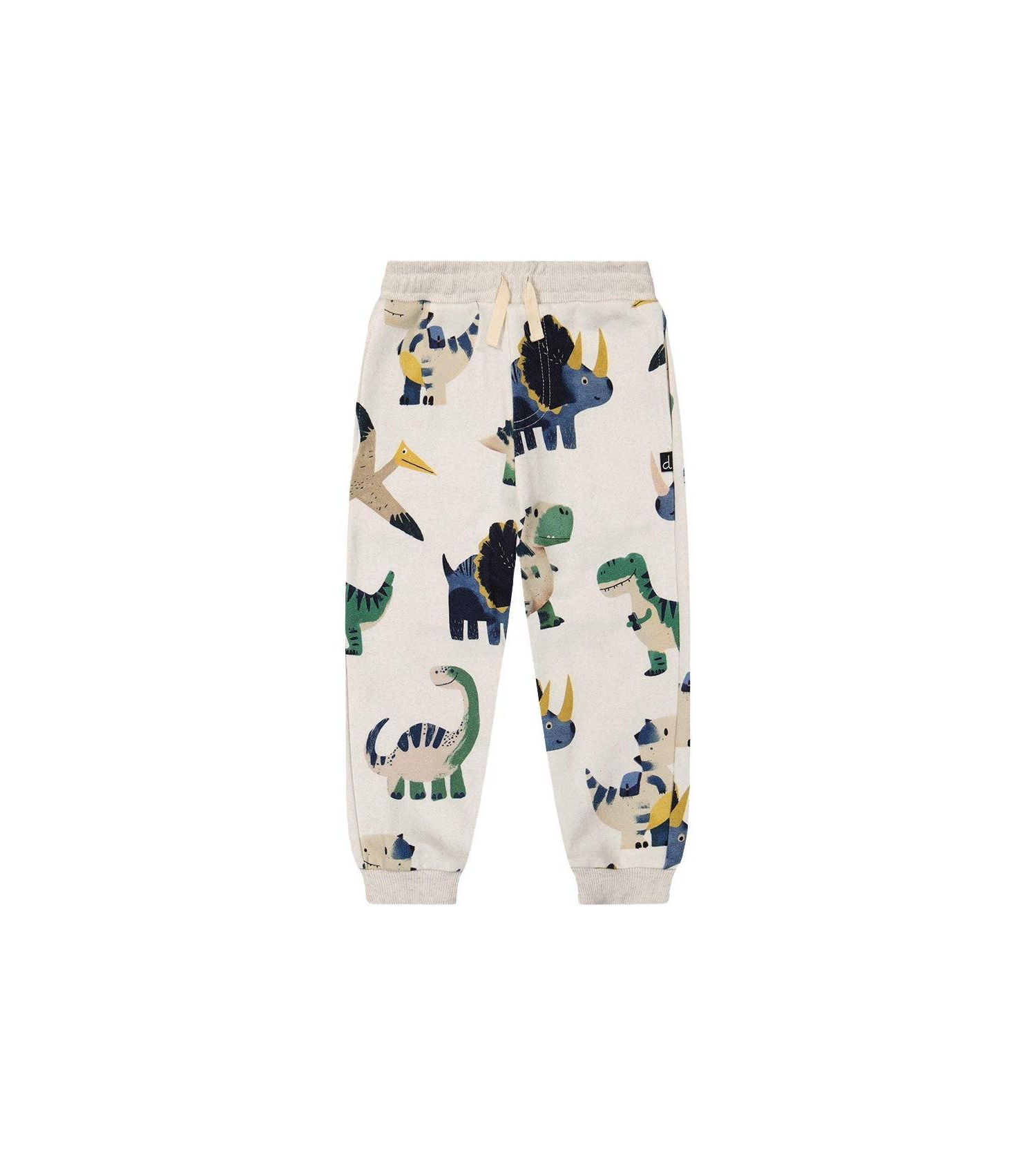 Little and Big Boy (7-6) Fleece Sweatpants Dinosaur Print
