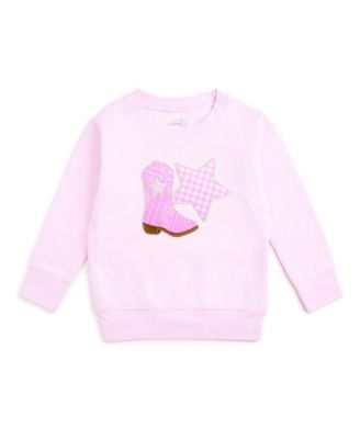 Little Girl's (5-8) Bandana Cowgirl Patch Western Sweatshirt