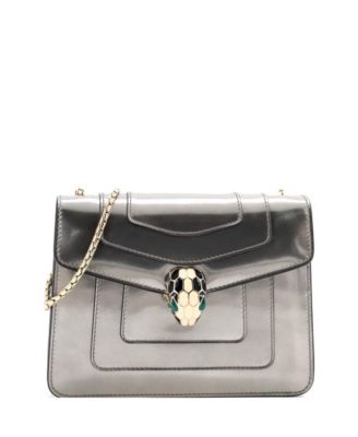 Small Serpenti Forever Square Shoulder Bag Metallic Leather