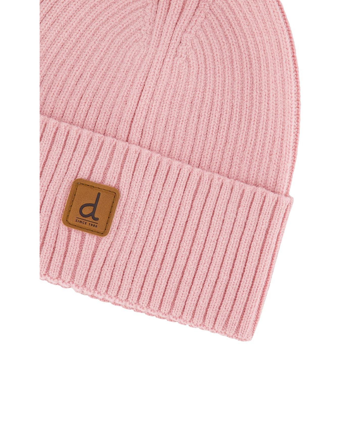 Шапка Deux par Deux Years Ribbed Knit Hat для девочек, цвет: Бледный пыльный розовый — фото 4