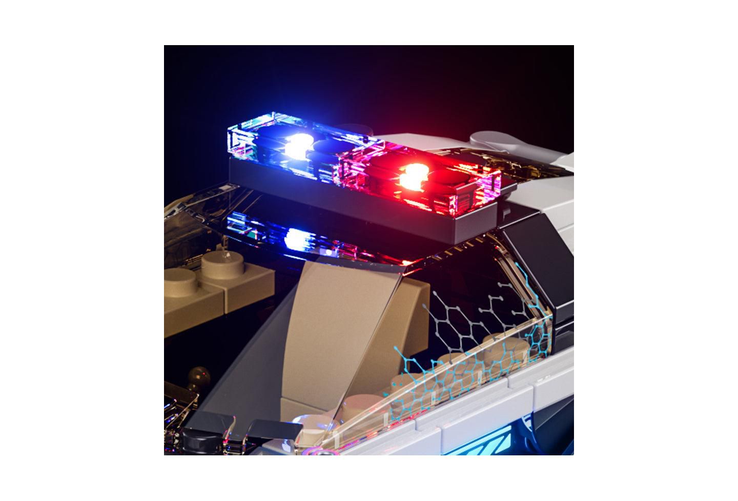 Детский конструктор Lumibricks Cyberpunk Police Patrol Car 372-Piece Lighted Building Set, Ages 8-10 — фото 6