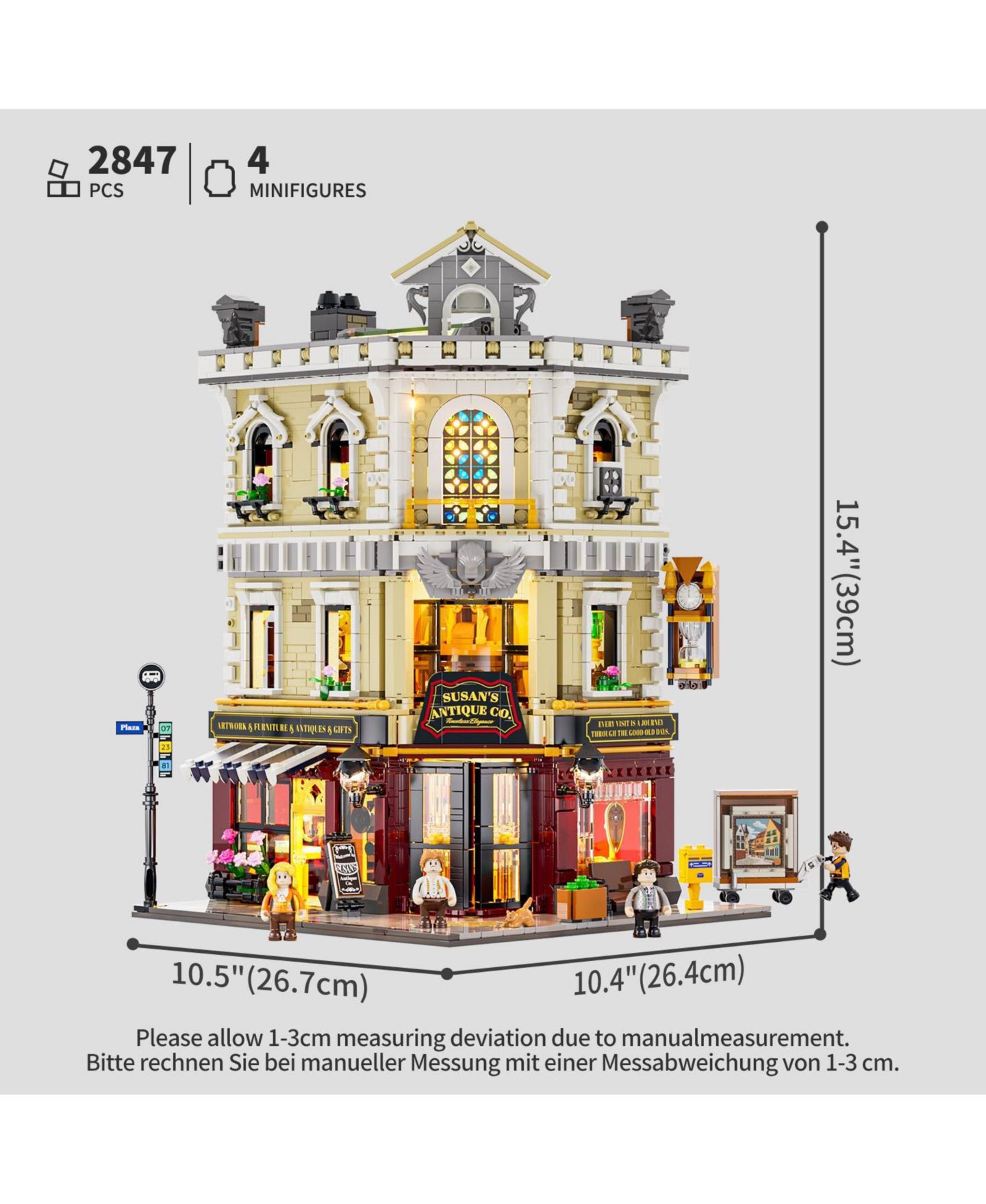 Детский конструктор Lumibricks Antique Store 2,847-Piece LED-Light Modular Building Set, Ages 16+ — фото 10