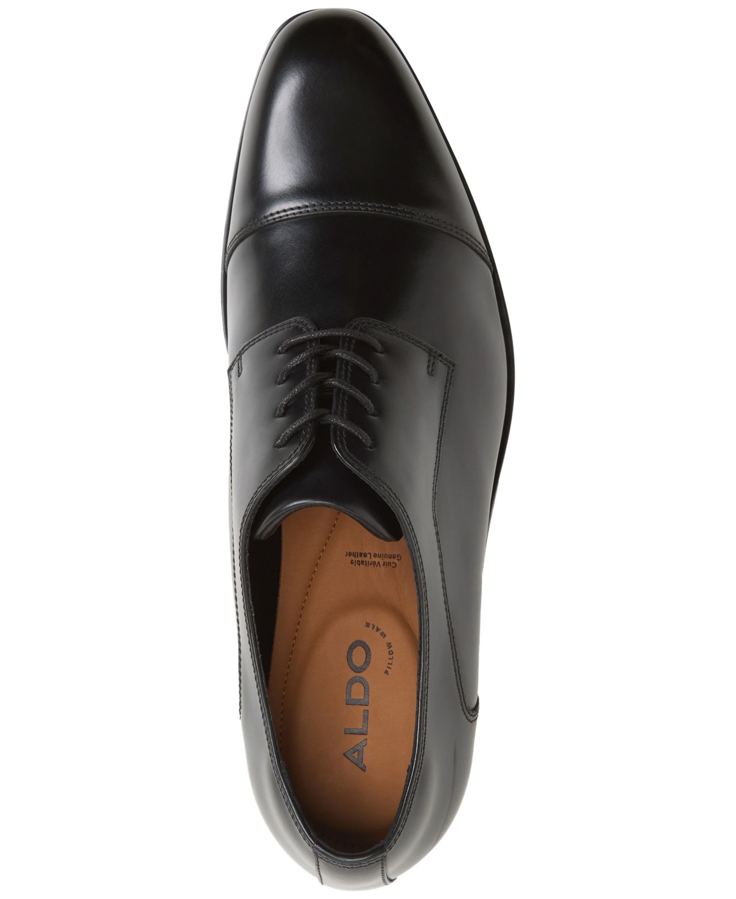 Мужские туфли ALDO Alejandro Leather Derby, цвет: Чёрный — фото 4