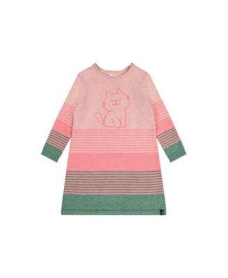 Little and Big Girl 6-8 Knitted Stripe Dress