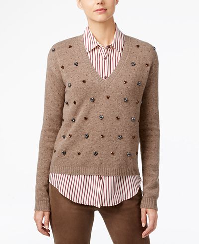 Weekend Max Mara Embellished Wool Sweater