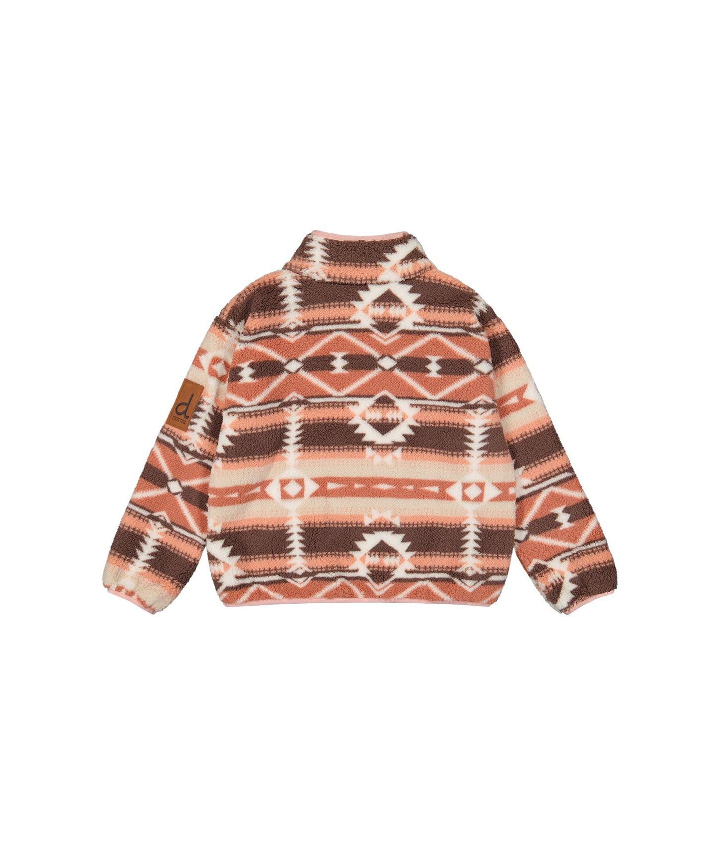 Свитеры Deux par Deux Mid-Season Plush Pullover Jacket Aztec для девочек-малышей, цвет: Розовый — фото 5