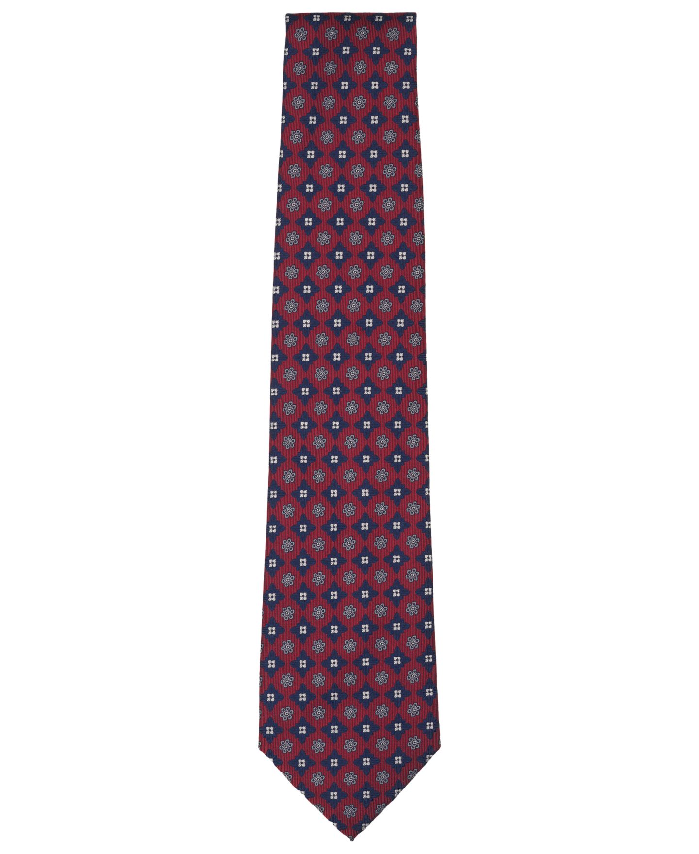 Мужской классический галстук Brooks Brothers Bold Flower с мелким узором, цвет: Красный — фото 2