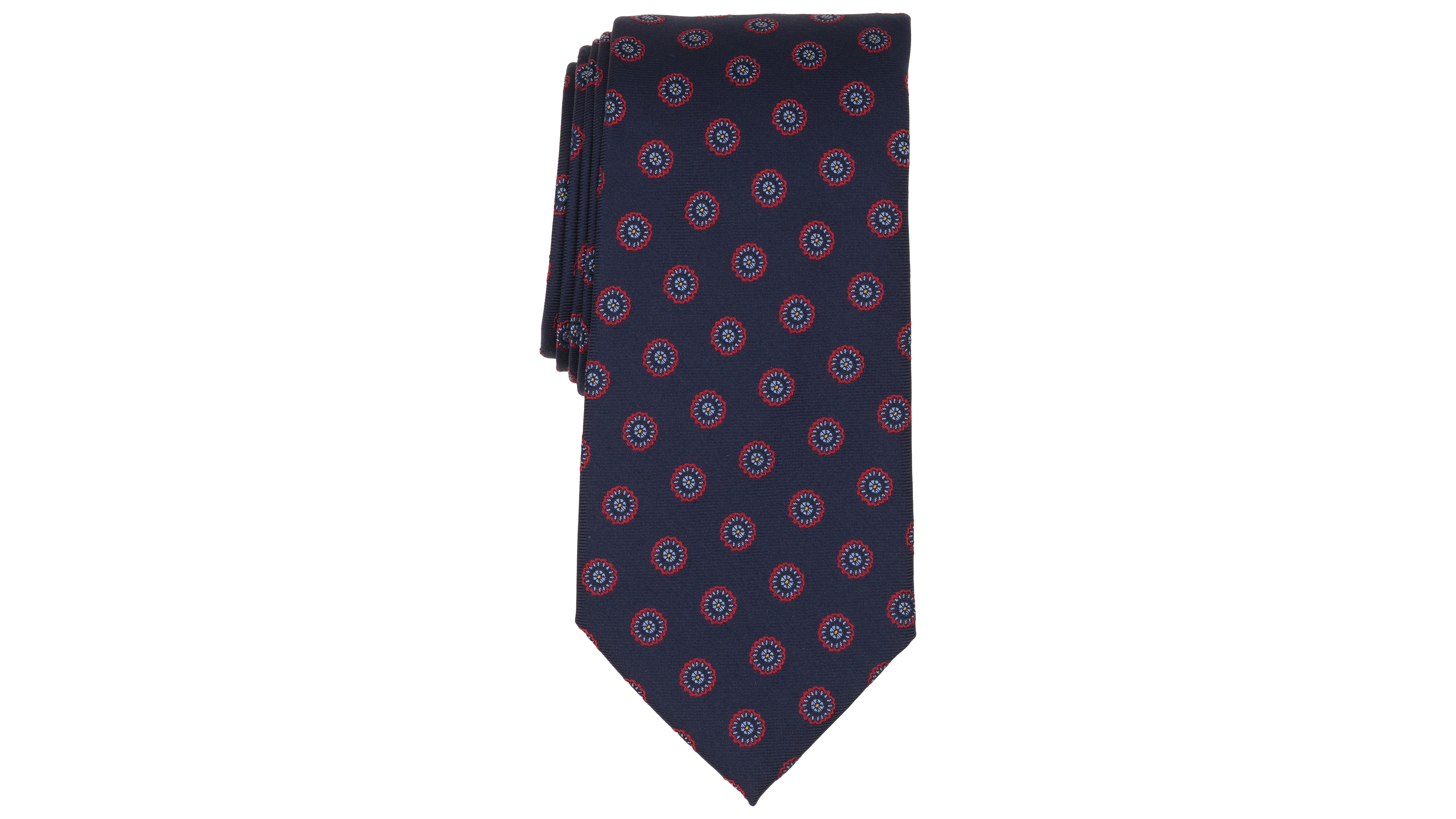 B by Brooks Brothers Men's Circle Flower Medallion Classic Tie