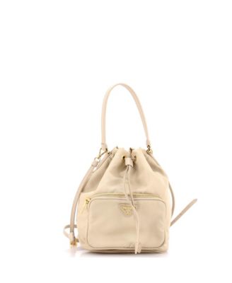Small Drawstring Bucket Bag Tessuto