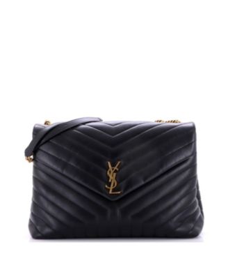 Large Loulou Shoulder Bag Matelasse Chevron Leather