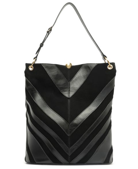 Женская сумка Arezzo Aurora Large Leather Hobo Handbag, цвет: Чёрный