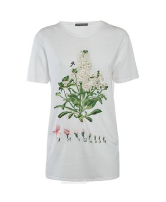 Women's Embroidered Botanical Jersey T-Shirt