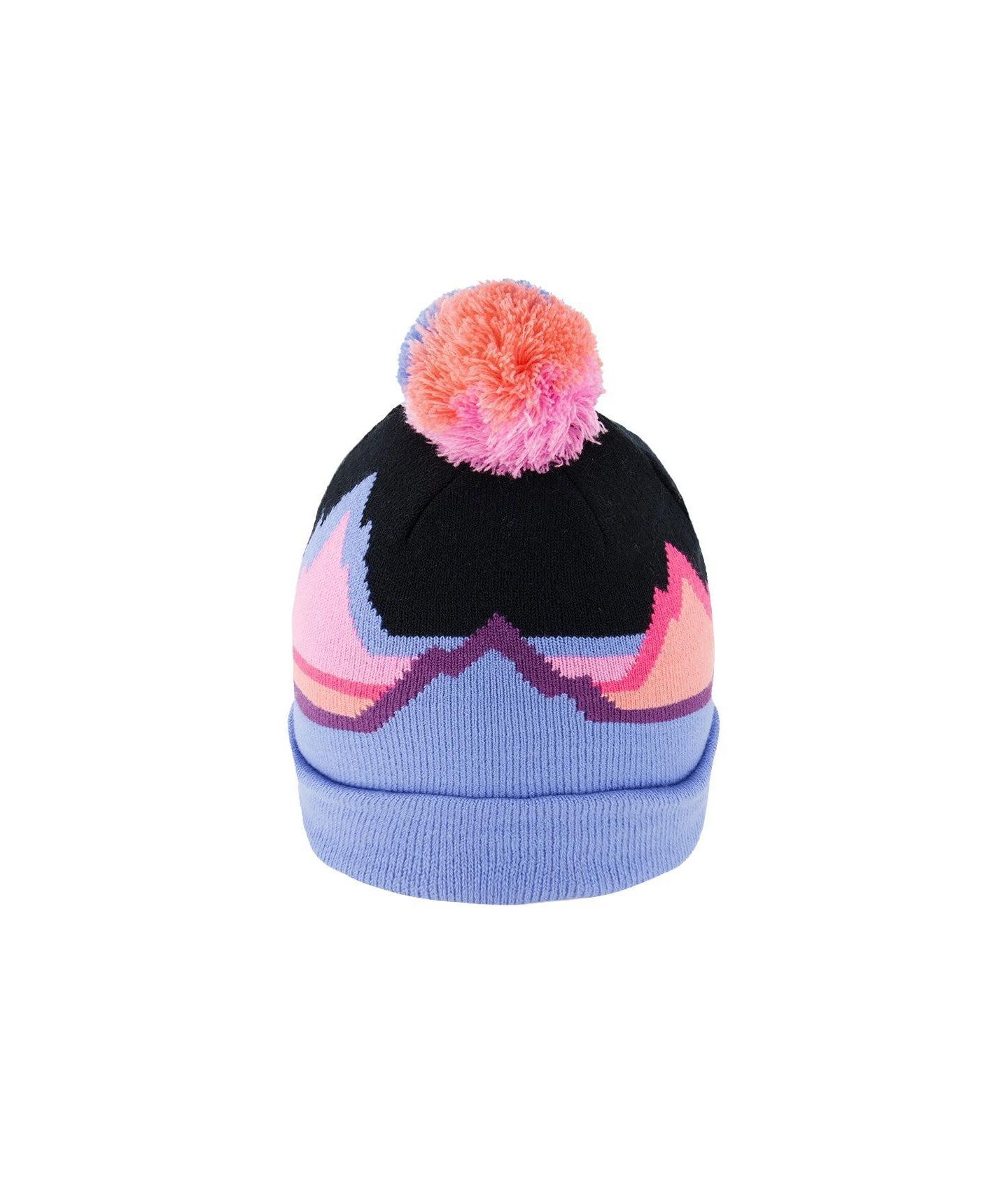 Шапка Deux par Deux Winter Knit Hat with Pompom Printed Mountains для девочек, цвет: Синий — фото 3