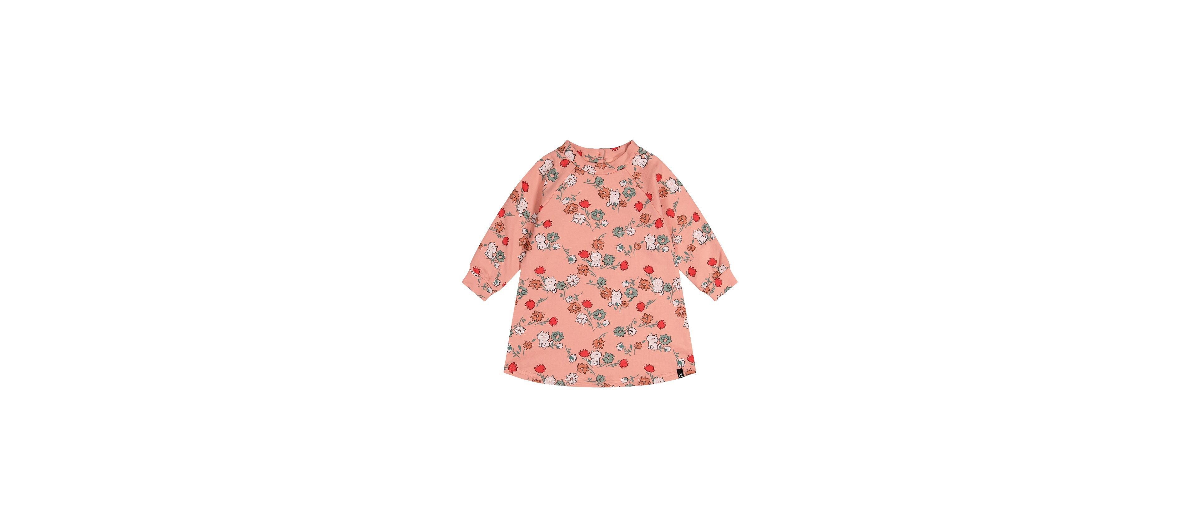 Deux par Baby Girl (12M-24M) French Terry Dress Cat Print